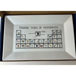 Dishique Porcelain Tray Periodic Table of Minnesota 14 x 9" NIP